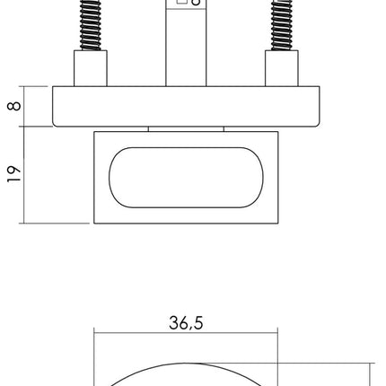 Intersteel Rozet toilet - /badkamersluiting rond nokken rvs geborsteld - Doika - Rozetten - Intersteel - 8714186130490 - 35,351,260