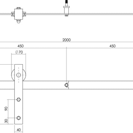 Intersteel Schuifdeursysteem Basic mat zwart - Doika - Schuifdeursystemen - Intersteel - 8714186428580 - 23,450,101