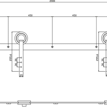 Intersteel Schuifdeursysteem Modern mat zwart - Doika - Schuifdeursystemen - Intersteel - 8714186448038 - 23,450,123