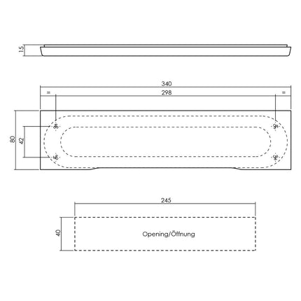 Intersteel Tochtwering rechthoek met klep verdekt rvs geborsteld - Doika - Briefplaat - Intersteel - 8714186171691 - 35,401,511