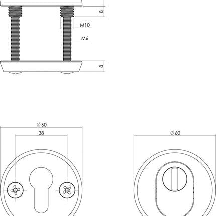 Intersteel Veiligheidsrozet SKG*** rond met kerntrekbeveiliging aluminium zwart - Doika - Veiligheidsrozetten - Intersteel - 8714186492017 - 23,375,002