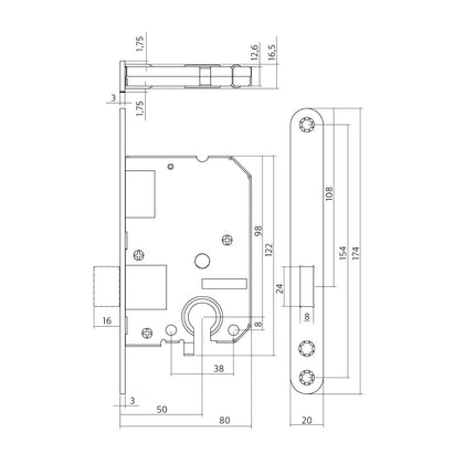 Intersteel Woningbouw cilinder kastslot 55 mm wit - Doika - Woningbouwsloten - Intersteel - 8714186418437 - 94,954,129