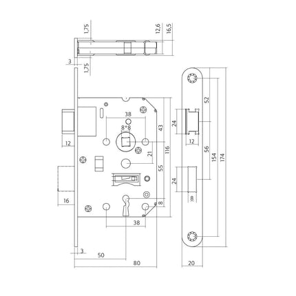 Intersteel Woningbouw klavier dag - en nachtslot wit 55 mm - Doika - Woningbouwsloten - Intersteel - 8714186418253 - 94,954,024