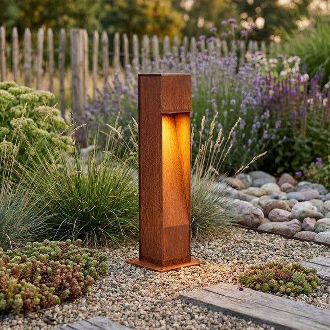 Cortenstahl-Lampe Pillar 10 × 10 × 50 cm kaufen