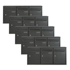 Practo Garden brievenbusunits 3 delig muurbevestiging | Set van 5 stuks - Doika - Brievenbusunit - Practo Garden -  - 5 stuks van B603AN
