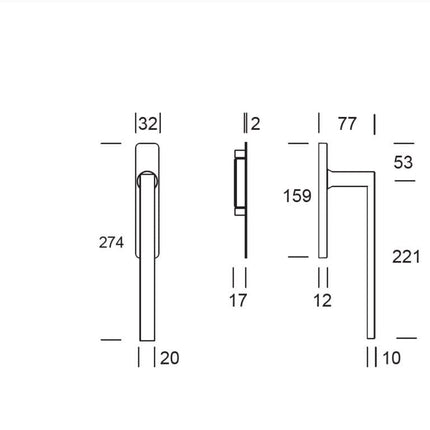 Shuffle SDG Phoenix Dubbel PC69 Inox - Doika - Hefschuifdeurbeslag - Shuffle - 8717727182248 - 62081272