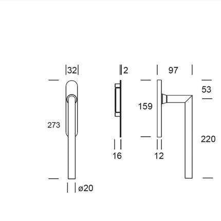 Shuffle SDG Toledo Dubbel PC69 Inox - Doika - Hefschuifdeurbeslag - Shuffle - 8717727182088 - 62072272