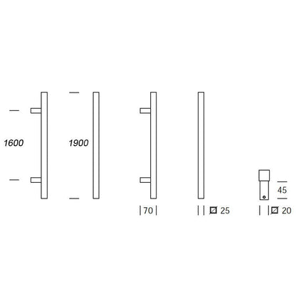 Shuffle Voordeurset vierkant met Toronto 1900 & briefplaat inox - Doika - Voordeurset - Shuffle - 8717727199307 - N1900870