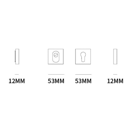 Shuffle Voordeurset vierkant met Toronto 1900 & briefplaat inox - Doika - Voordeurset - Shuffle - 8717727199307 - N1900870