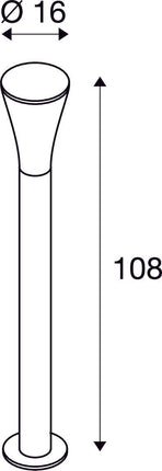 SLV Buitenlamp ALPA CONE 100 IP55 Antraciet - Doika - Buitenverlichting - SLV - 4024163107884 - 228925