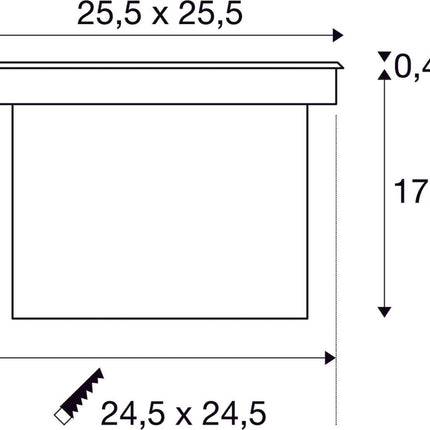 SLV Buitenlamp DASAR® 255 IP65/IP67 Roestvrij Staal - Doika - Buitenverlichting - SLV - 4024163159197 - 229381