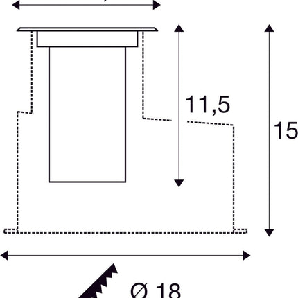 SLV Buitenlamp DASAR® S IP67 Edelstaal - Doika - Buitenverlichting - SLV - 4024163288217 - 1007680