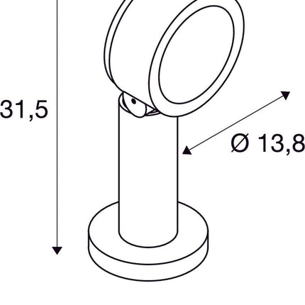 SLV Buitenlamp ESKINA 30 IP65 Antraciet - Doika - Buitenverlichting - SLV - 4024163231008 - 1002906