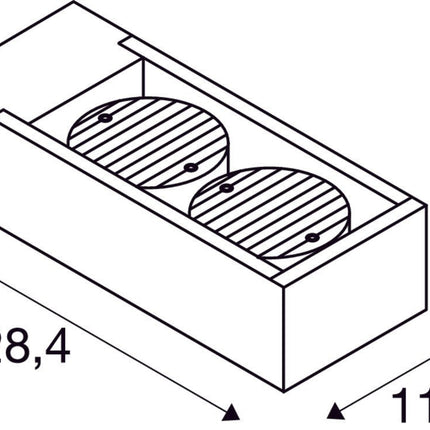 SLV Buitenlamp ESKINA FRAME IP65 Antraciet - Dubbel - Doika - Buitenverlichting - SLV - 4024163248983 - 1004748