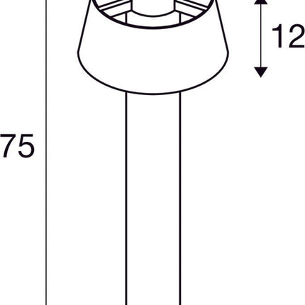 SLV Buitenlamp PHOTONI 75 IP65 Roest - Doika - Buitenverlichting - SLV - 4024163281010 - 1007580