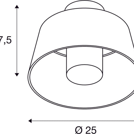 SLV Buitenlamp PHOTONI IP65 Zwart - Plafondlamp - Doika - Buitenverlichting - SLV - 4024163280952 - 1007586