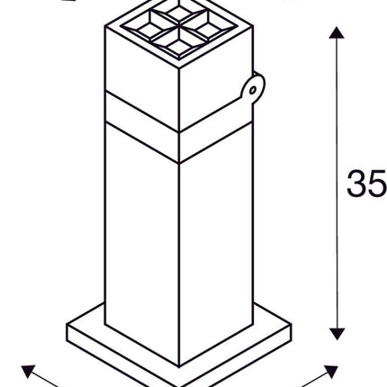 SLV Buitenlamp S - CUBE 35 IP65 Antraciet - Doika - Buitenverlichting - SLV - 4024163278027 - 1007460