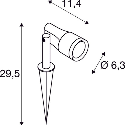 SLV Buitenlamp SYNA GARDEN IP65 Zwart - Doika - Buitenverlichting - SLV - 4024163273497 - 1007147