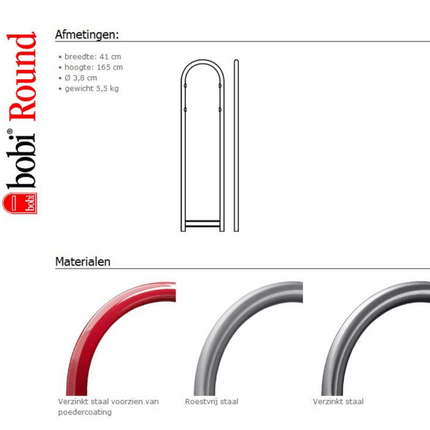 Brievenbusstatief Bobi Rond verzinkt staal - Doika - Brievenbuspalen - Bobi - 6417237004116 - 01.02.01.65 verzinkt staal