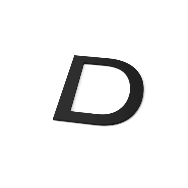 D RAL 9005 (lettertype: Arial) - Doika - Huisnummer - Huisnummer - RALLC2