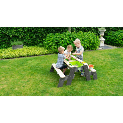 EXIT Aksent zand-, water- en picknicktafel (2 bankjes) - Doika BV - Zand- en watertafels - EXIT Toys - 8718469468942 - 52.05.10.05