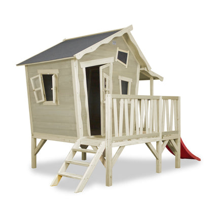 EXIT Crooky 350 houten speelhuis - grijsbeige - Doika BV - Crooky speelhuisjes - EXIT Toys - 8718469466580 - 50.44.00.00