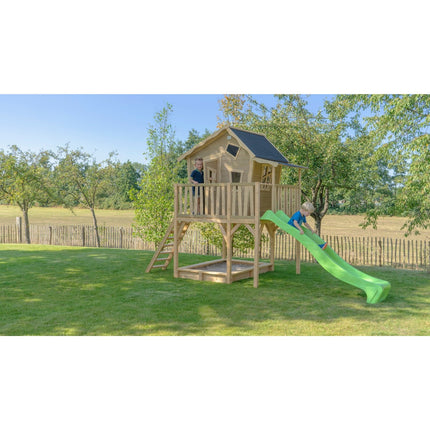 EXIT Crooky 750 houten speelhuis - grijsbeige - Doika BV - Crooky speelhuisjes - EXIT Toys - 8717703021394 - 50.48.00.00