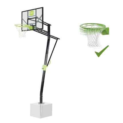 EXIT Galaxy basketbalbord voor grondmontage met dunkring - groen/zwart - Doika BV - Basketbal - EXIT Toys - 8718469464432 - 46.03.11.00