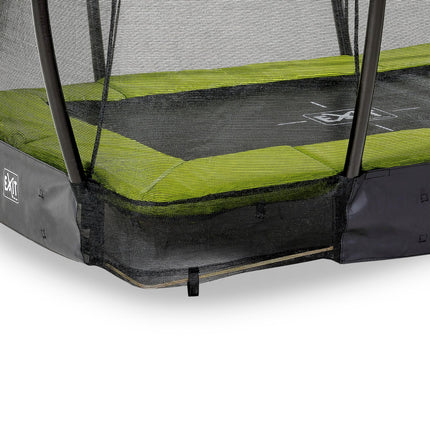 EXIT Silhouette inground trampoline 153x214cm met veiligheidsnet - groen - Doika BV - Trampoline - EXIT Toys - 8720088262474 - 12.95.57.40