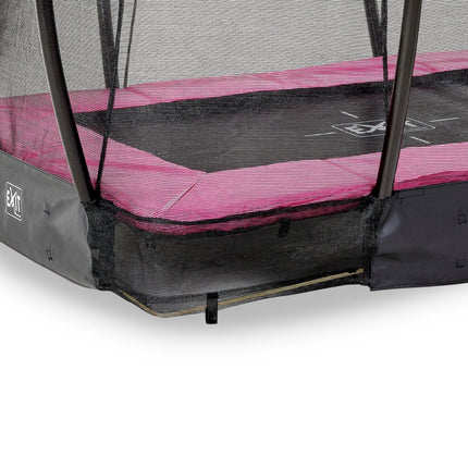 EXIT Silhouette inground trampoline 153x214cm met veiligheidsnet - roze - Doika BV - Trampoline - EXIT Toys - 8720088262481 - 12.95.57.60