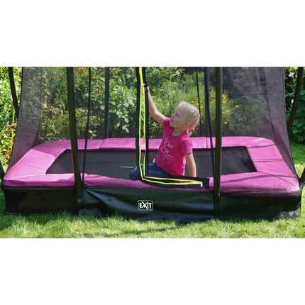 EXIT Silhouette inground trampoline 153x214cm met veiligheidsnet - roze - Doika BV - Trampoline - EXIT Toys - 8720088262481 - 12.95.57.60