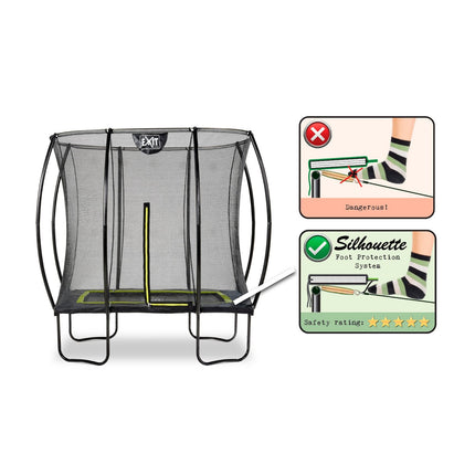 EXIT Silhouette trampoline 153x214cm - zwart - Doika BV - Trampoline - EXIT Toys - 8720088262405 - 12.93.57.00