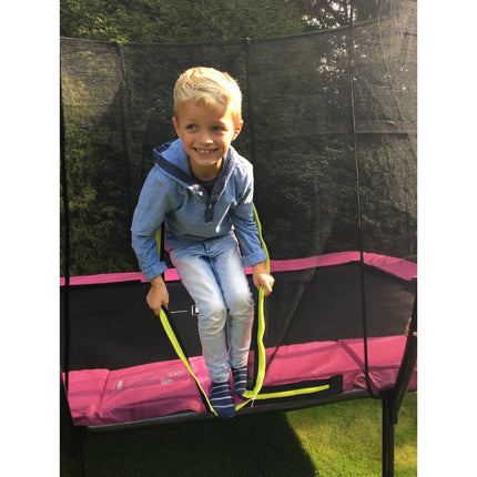 EXIT Silhouette trampoline 244x366cm - roze - Doika BV - Trampoline - EXIT Toys - 8719743250352 - 12.93.82.60