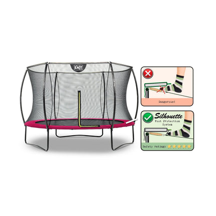 EXIT Silhouette trampoline ø305cm - roze - Doika BV - Trampoline - EXIT Toys - 8719743250314 - 12.93.10.60