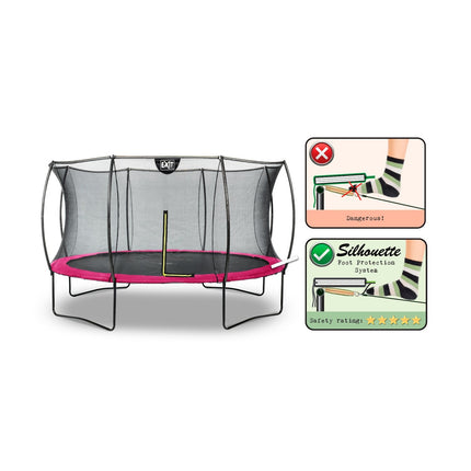 EXIT Silhouette trampoline ø366cm - roze - Doika BV - Trampoline - EXIT Toys - 8719743250321 - 12.93.12.60