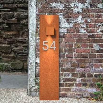 GARDD Cuber lamp cortenstaal 2x25x80cm (DxBxH) - Doika BV - Buitenverlichting - Gardd - GARDD-C4S-800