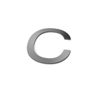 Huisnummer C RVS (lettertype: Arial) - Doika - Huisnummer - Huisnummer - LC2RVS-1