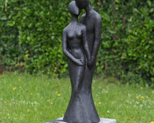 Thermobrass Modern liefdespaar 95x30x30cm (HxBxL) - Doika BV - Bronzen beeld - Thermobrass - 5410807910368 - B1036