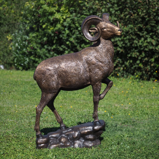 Thermobrass Mouflon 180x40x115cm (HxBxL) - Doika BV - Bronzen beeld - Thermobrass - 5410807012956 - B1295