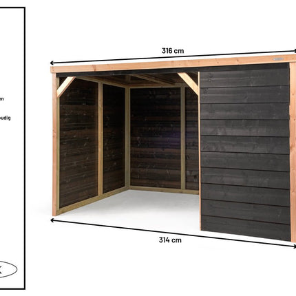 Voldux Schuilstal November 314 x 203 x 196 cm - Doika BV - Schuilstal - Voldux - 8720569173275 - 8720569173275