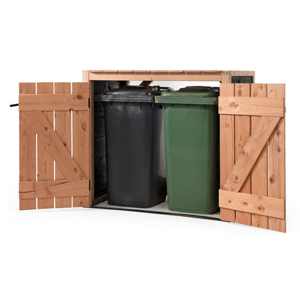 Volente Kliko Ombouw 2x 240 liter 134x88x119cm Douglas Hout Zwart - Doika BV - Ombouw Kliko - Volente - 8720569173343 - 8720569173343