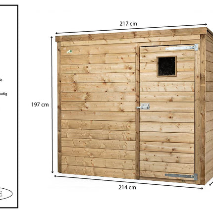 Volente Tuinberging Lucas 217x210x197 cm Geïmpregneerd hout - Doika BV - Tuinberging - Volente - 8720094051505 - 8720094051505